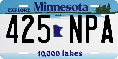 MN license plate 425NPA