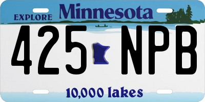 MN license plate 425NPB