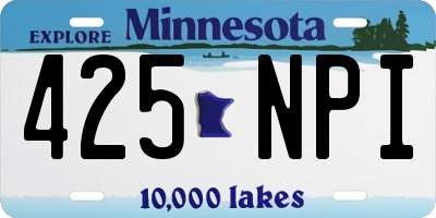 MN license plate 425NPI