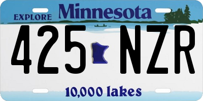 MN license plate 425NZR