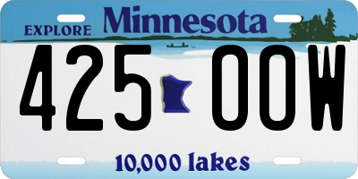 MN license plate 425OOW