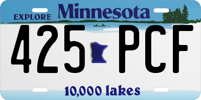 MN license plate 425PCF