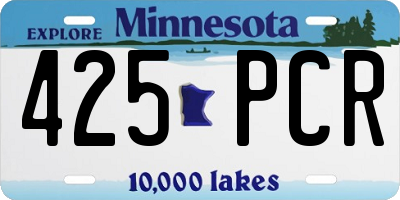 MN license plate 425PCR