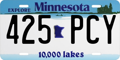 MN license plate 425PCY