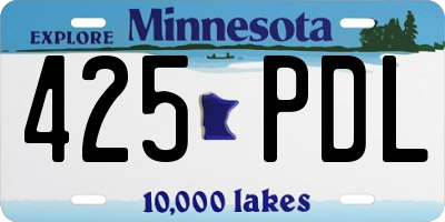 MN license plate 425PDL