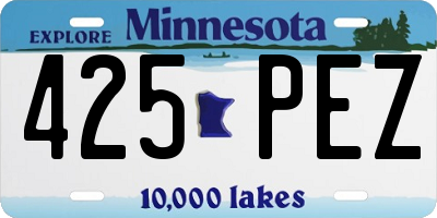 MN license plate 425PEZ