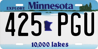 MN license plate 425PGU