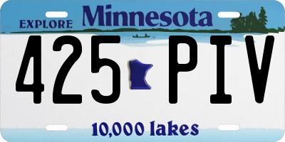 MN license plate 425PIV