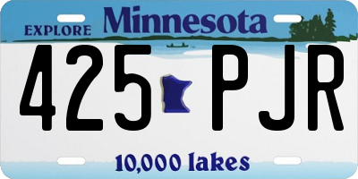 MN license plate 425PJR