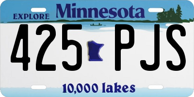MN license plate 425PJS