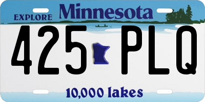 MN license plate 425PLQ