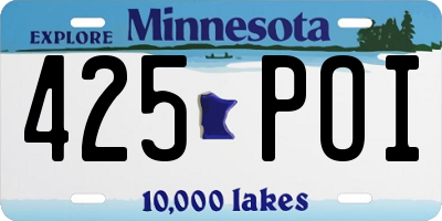 MN license plate 425POI