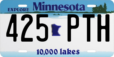 MN license plate 425PTH