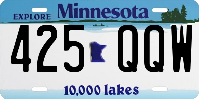 MN license plate 425QQW
