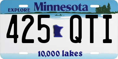 MN license plate 425QTI