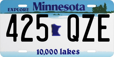 MN license plate 425QZE