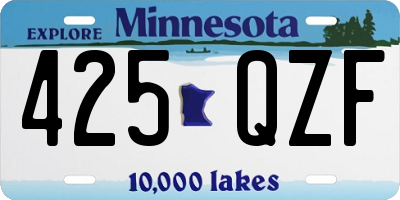 MN license plate 425QZF