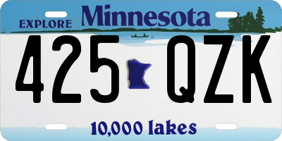 MN license plate 425QZK
