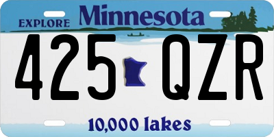 MN license plate 425QZR