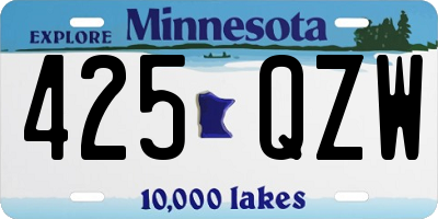 MN license plate 425QZW