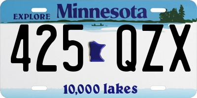 MN license plate 425QZX