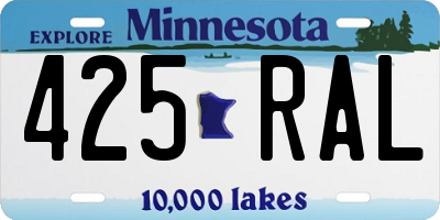 MN license plate 425RAL