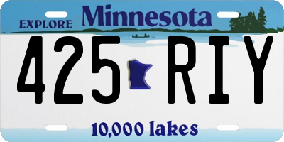 MN license plate 425RIY
