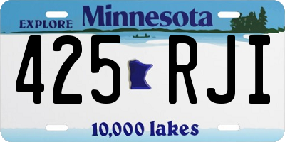 MN license plate 425RJI