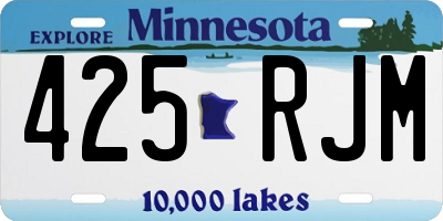 MN license plate 425RJM