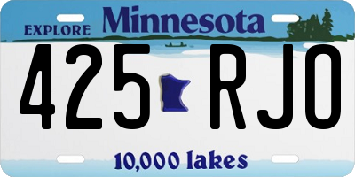 MN license plate 425RJO