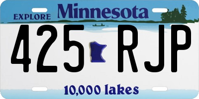 MN license plate 425RJP