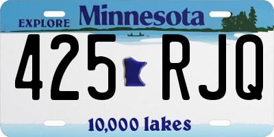 MN license plate 425RJQ