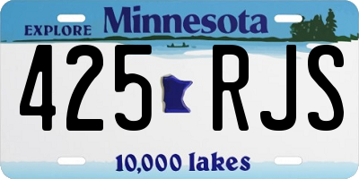 MN license plate 425RJS