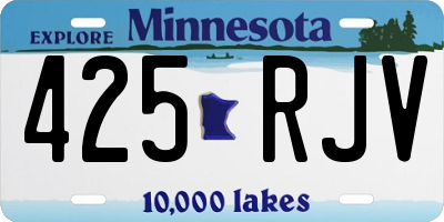 MN license plate 425RJV