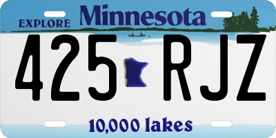 MN license plate 425RJZ