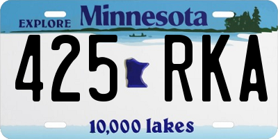 MN license plate 425RKA