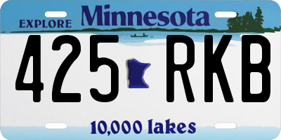 MN license plate 425RKB