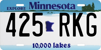 MN license plate 425RKG