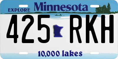 MN license plate 425RKH