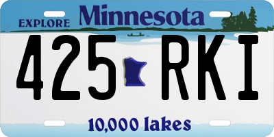 MN license plate 425RKI