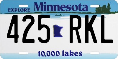 MN license plate 425RKL