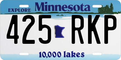 MN license plate 425RKP