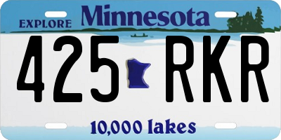MN license plate 425RKR
