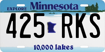 MN license plate 425RKS