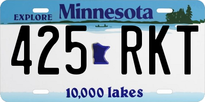 MN license plate 425RKT