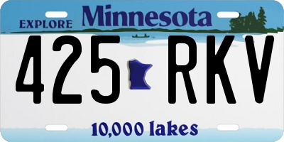 MN license plate 425RKV