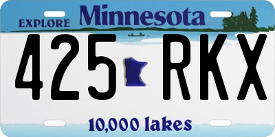 MN license plate 425RKX