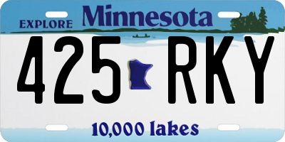 MN license plate 425RKY