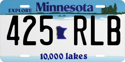 MN license plate 425RLB