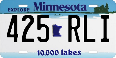 MN license plate 425RLI